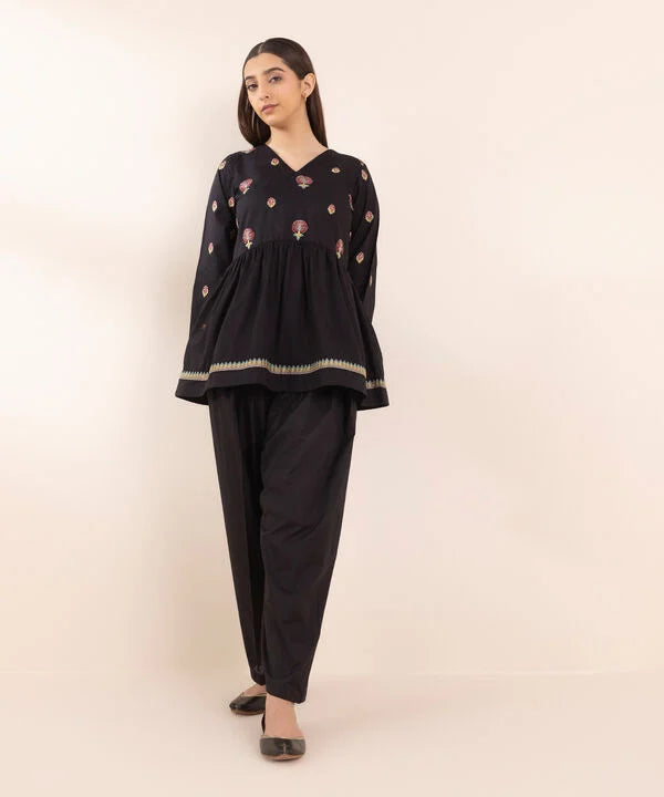 Sapphire- Peplum Cambric Shirt