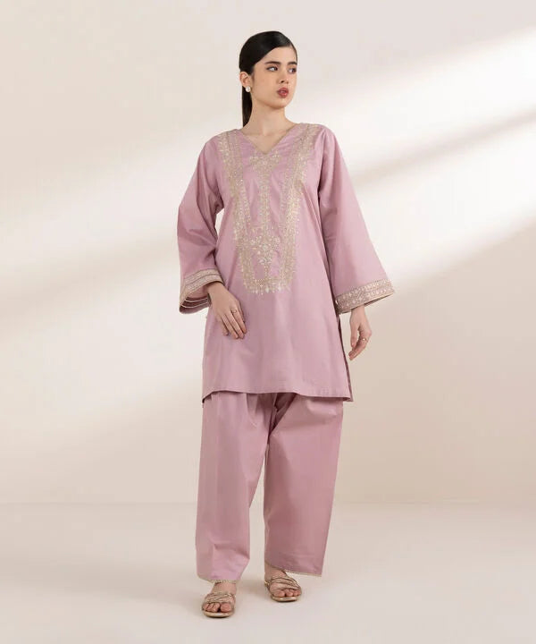 Sapphire- Embroidered Cotton Jacquard Shirt