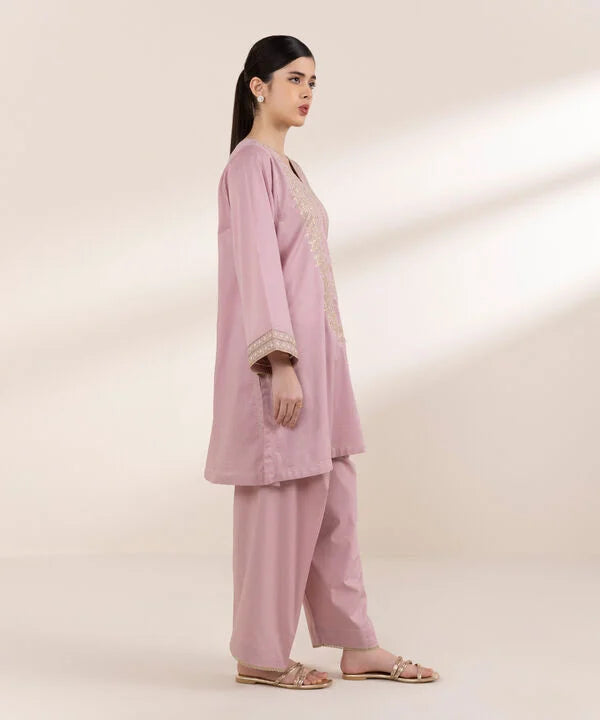 Sapphire- Embroidered Cotton Jacquard Shirt