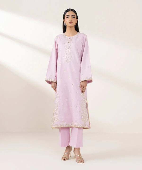 Sapphire- Purple Embroidered suit 2 Pc
