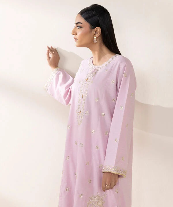 Sapphire- Purple Embroidered suit 2 Pc