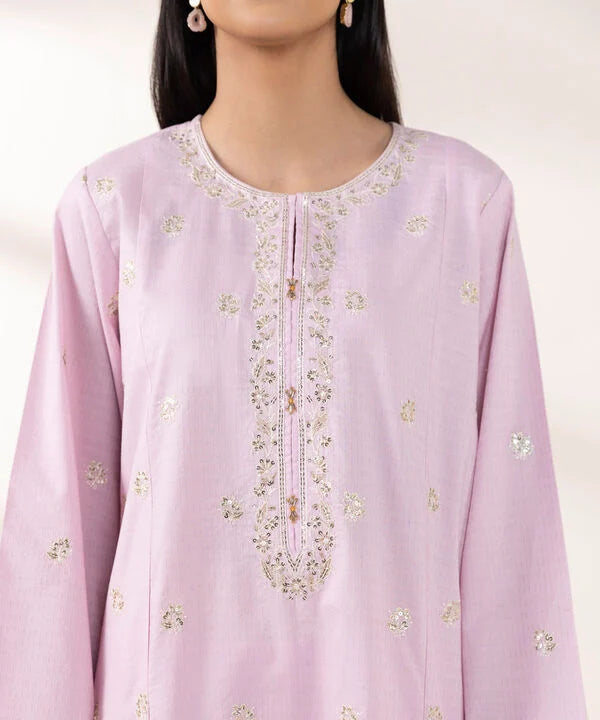 Sapphire- Purple Embroidered suit 2 Pc