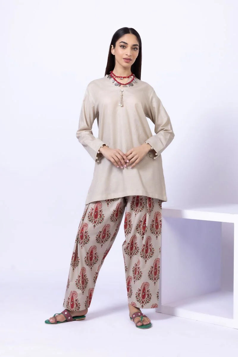 Khaadi- Cotton Floral 2 PC