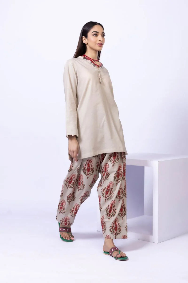 Khaadi- Cotton Floral 2 PC
