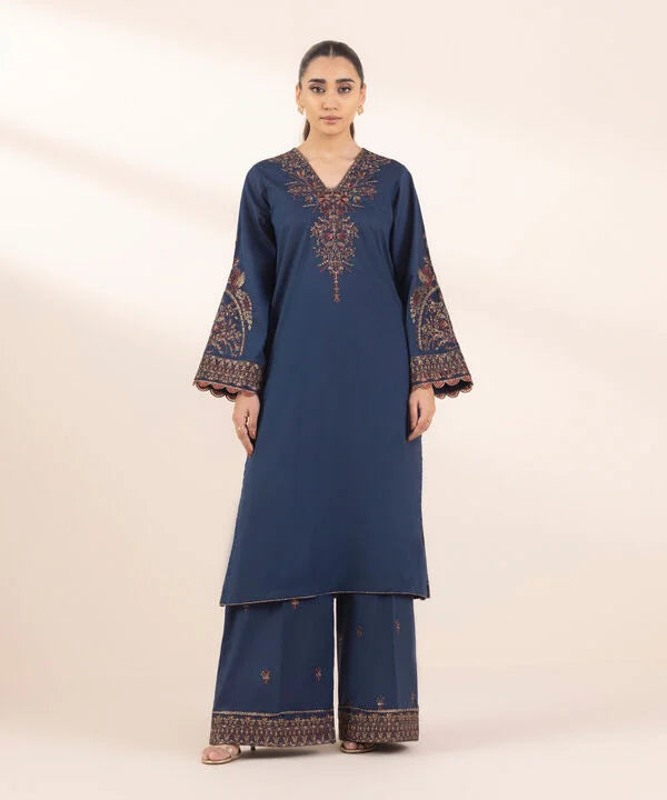 Sapphire- Blue Embroidered 2 PC