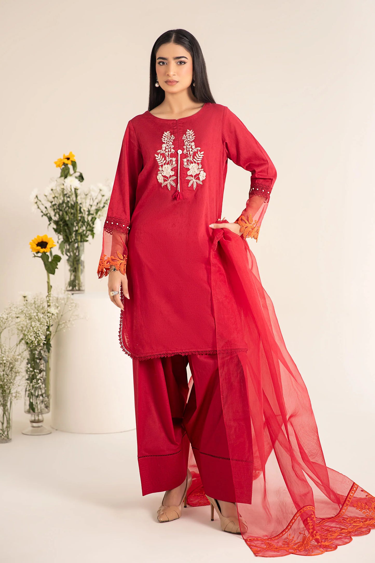 Maria B- 3 Pc Red
