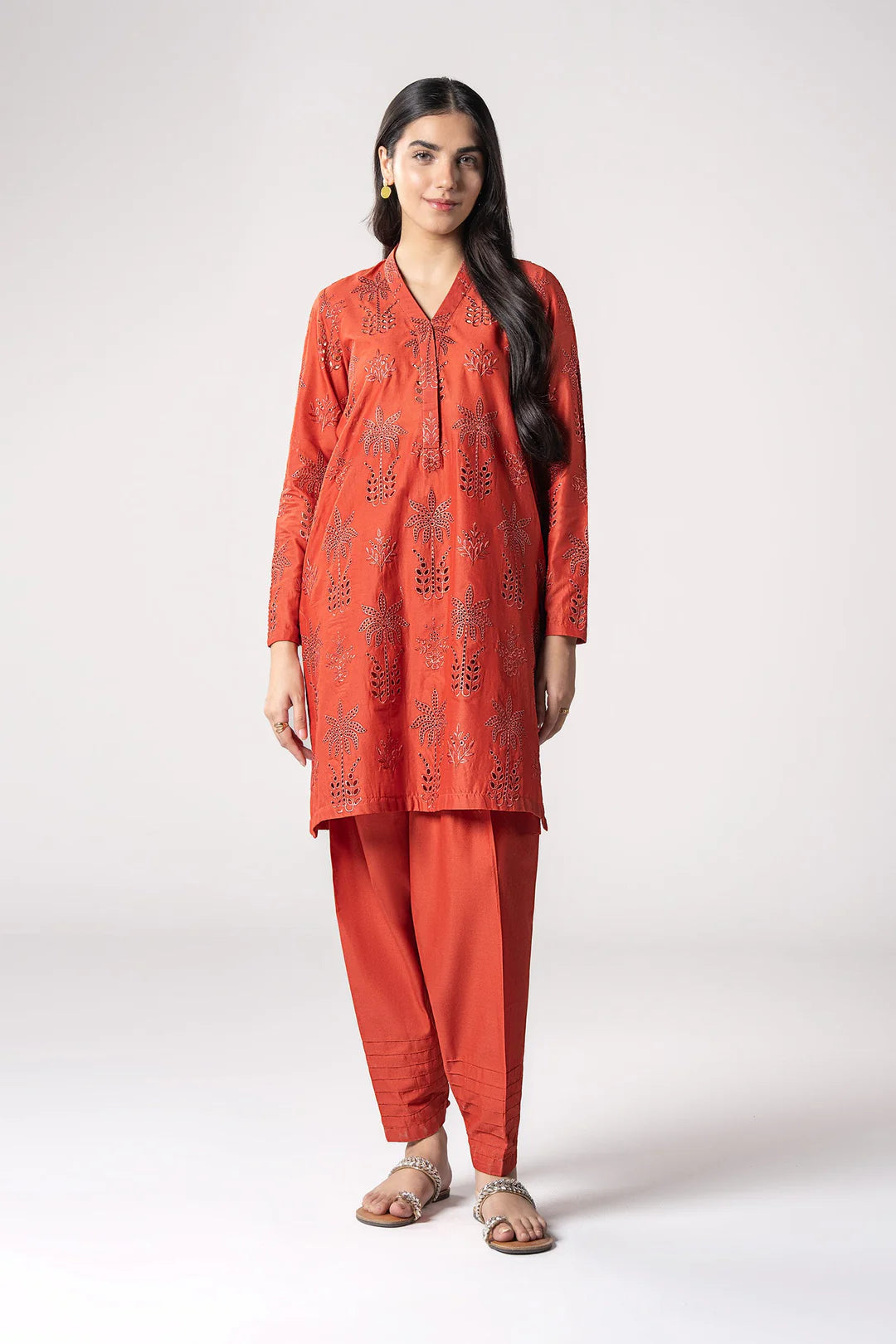 Maria B- 2 Pc Embroidered Lawn Suit