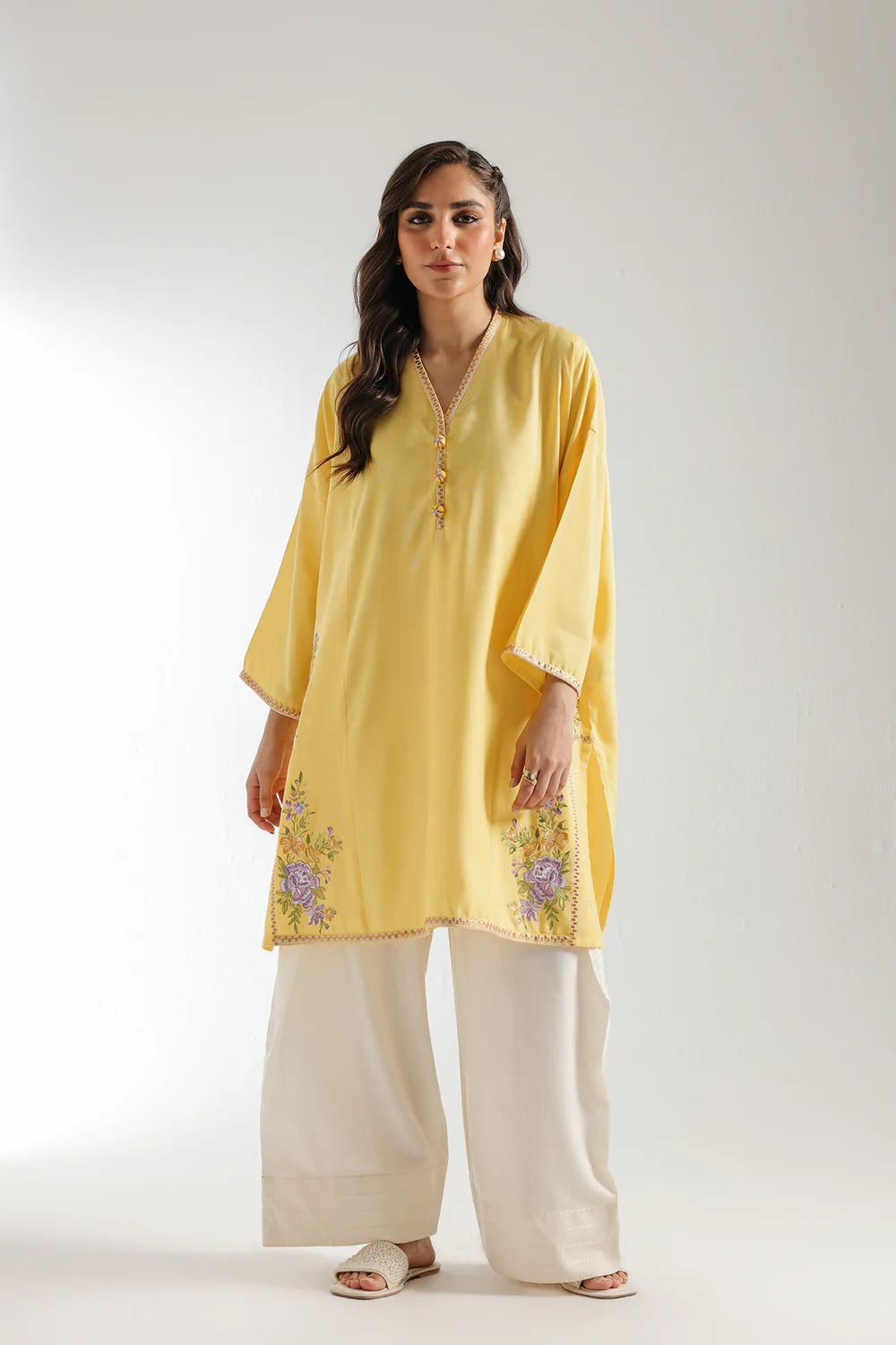 Ethnc- Embroidered Kurti & Shalwar