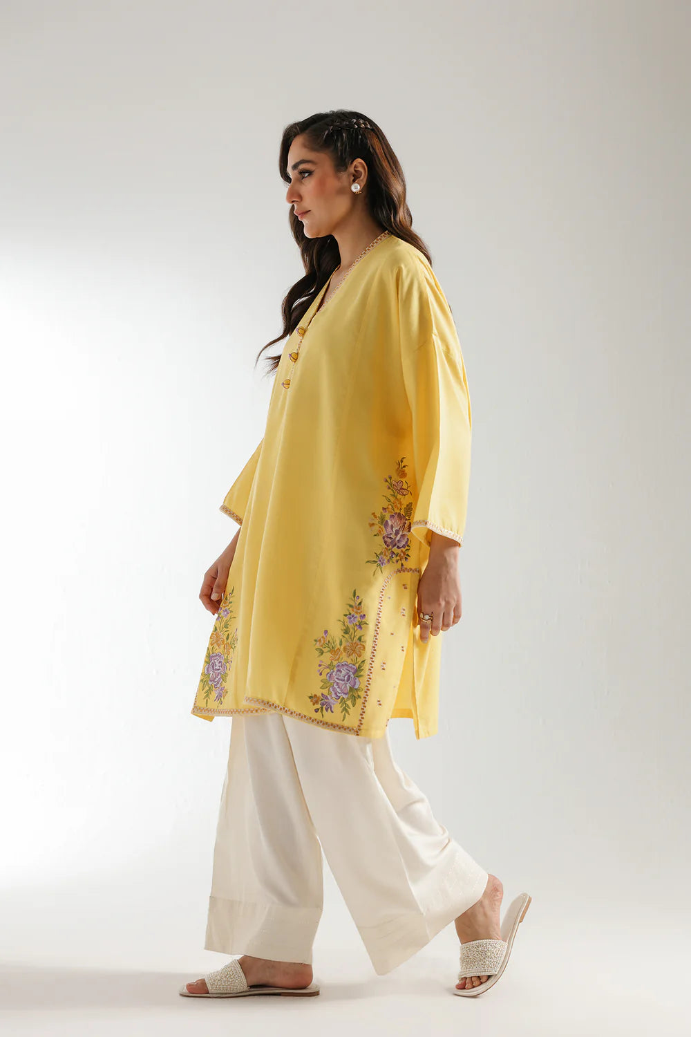 Ethnc- Embroidered Kurti & Shalwar