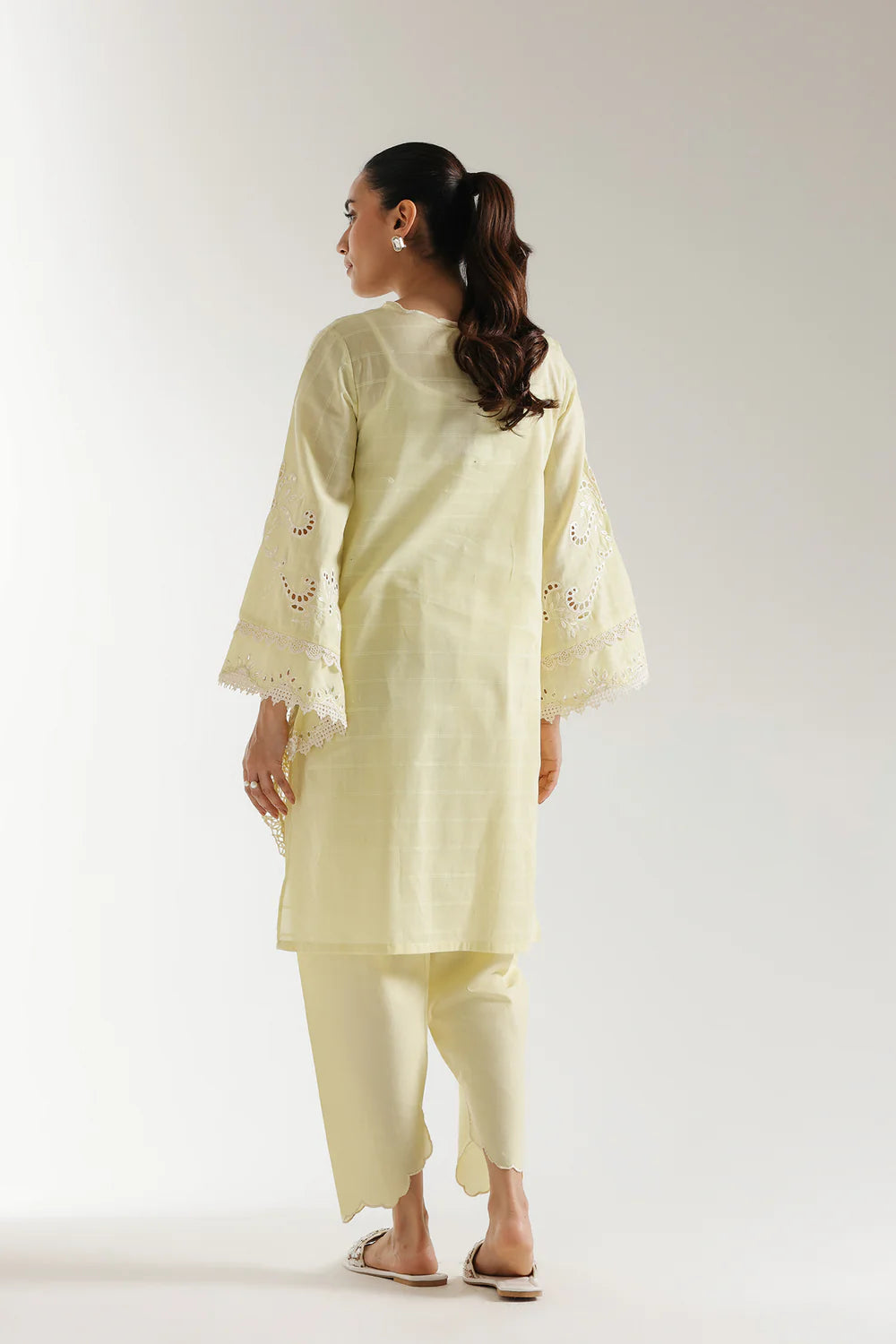 Ethnc- Lime 2 PC Embroidery