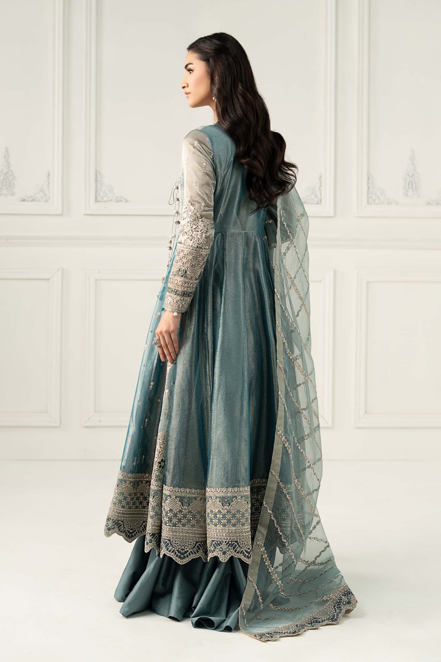Maria. B- Zari Net Angaraka Suit