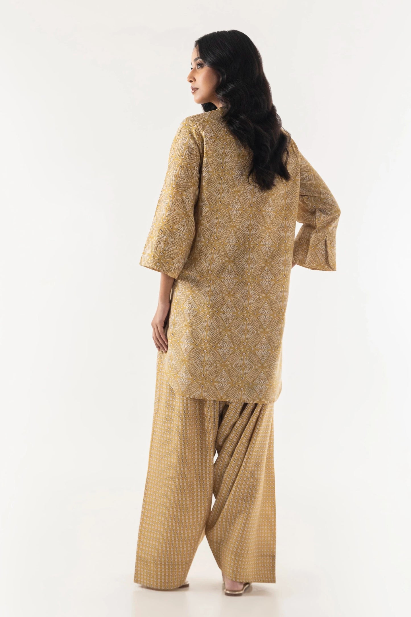 Sana Safinaz- Yellow Basic Shirt + Shalwar 2 Pc Suit
