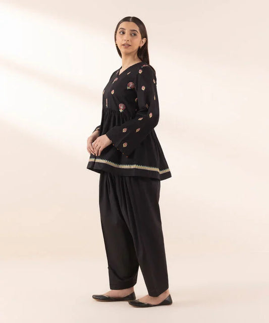 Sapphire- Peplum Cambric Shirt