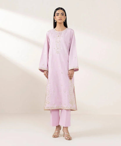 Sapphire- Purple Embroidered suit 2 Pc