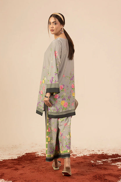 Zuri Official- Evania Grey printed 2 Pc