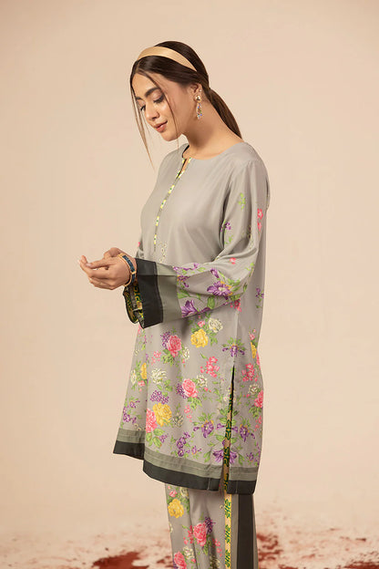 Zuri Official- Evania Grey printed 2 Pc