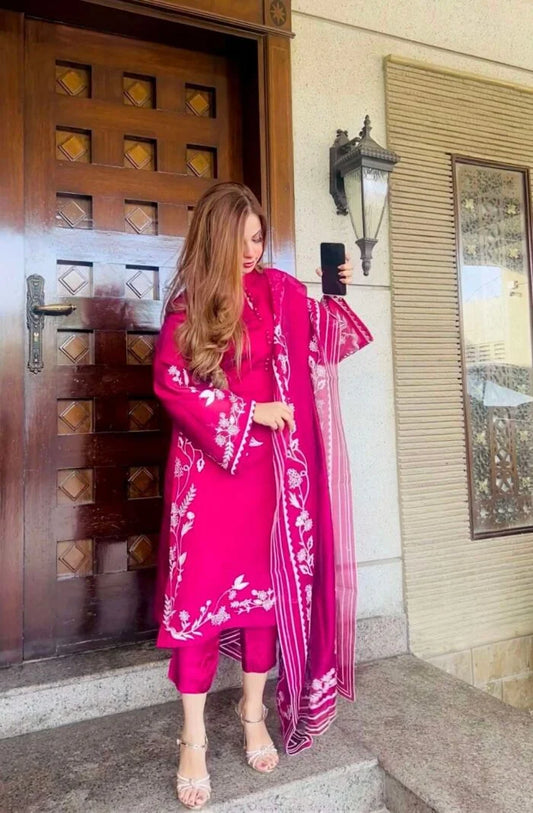 Rivaaj Fashion- Pink Azalea Suit
