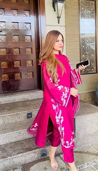 Rivaaj Fashion- Pink Azalea Suit