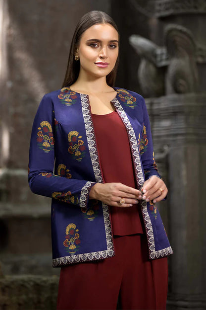 Anabelah- 3 Pc Printed Jacket suit