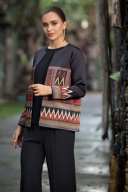 Anabelah- Printed Jacket 3 Pc