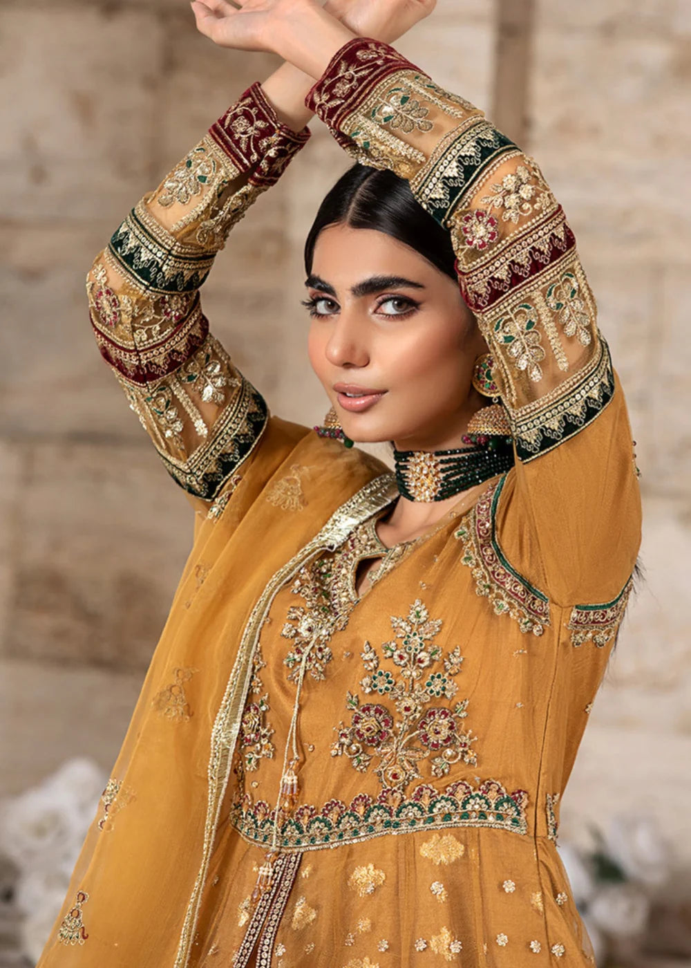 Diara- Mustard Anarkali