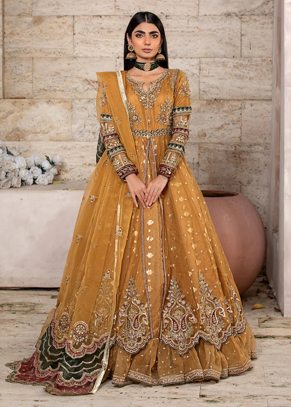 Diara- Mustard Anarkali