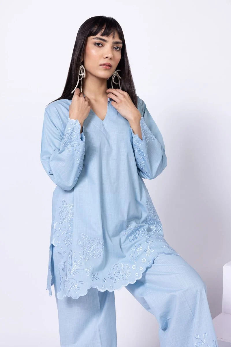Khaadi- Ice Blue 2 Pc Suit