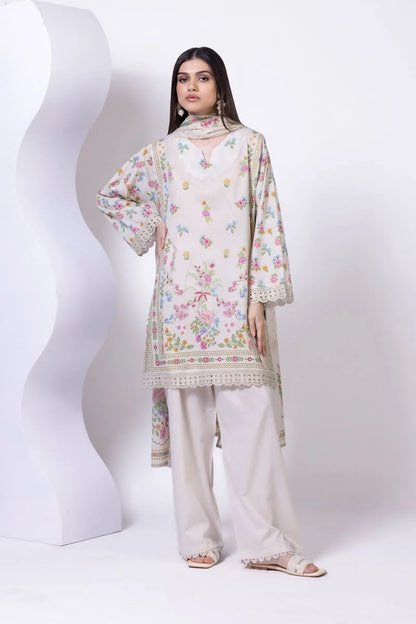 Khaadi- White  Suit 3 PC