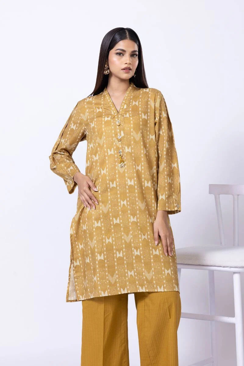 Khaadi- Cotton Mustard 2 Pc