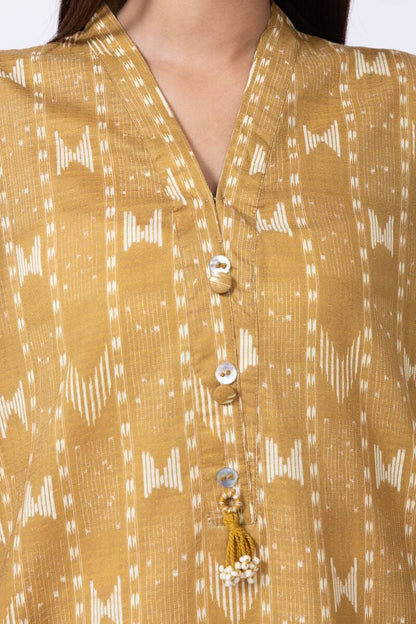 Khaadi- Cotton Mustard 2 Pc