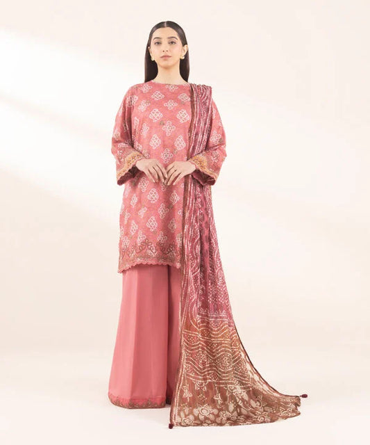 Sapphire- Pink Embroidered 2PC
