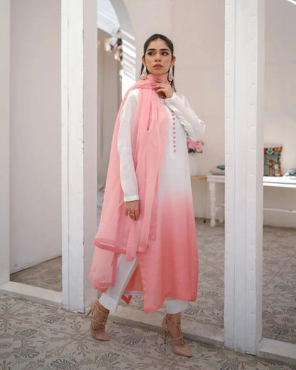 Zauk- White/Pink 3 Pc