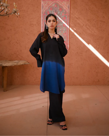 Zauk- Black/Blue 2PC