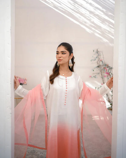 Zauk- White/Pink 3 Pc