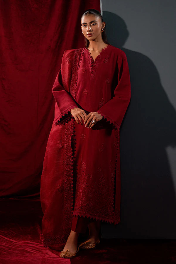 Saffron- Ruby 3 Pc Suit