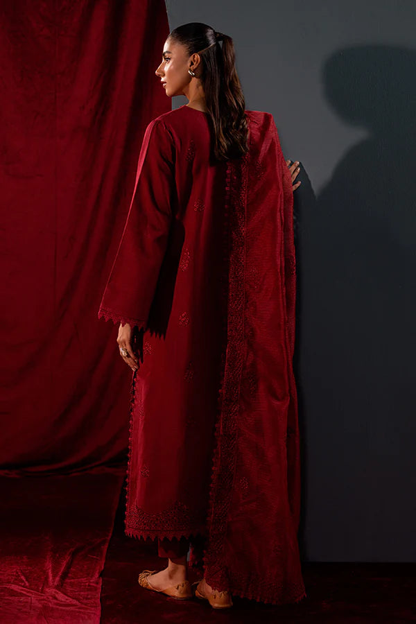 Saffron- Ruby 3 Pc Suit