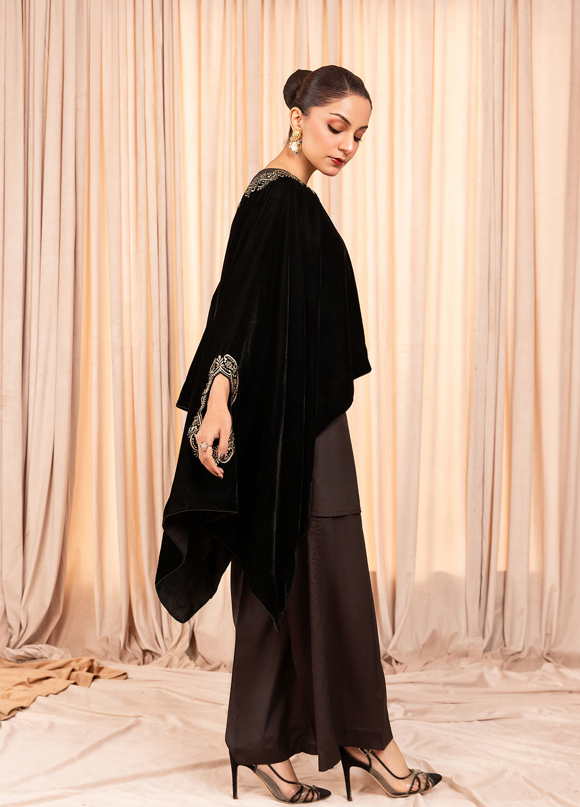 Velvet Shawl Shirt - Stitch Vibes