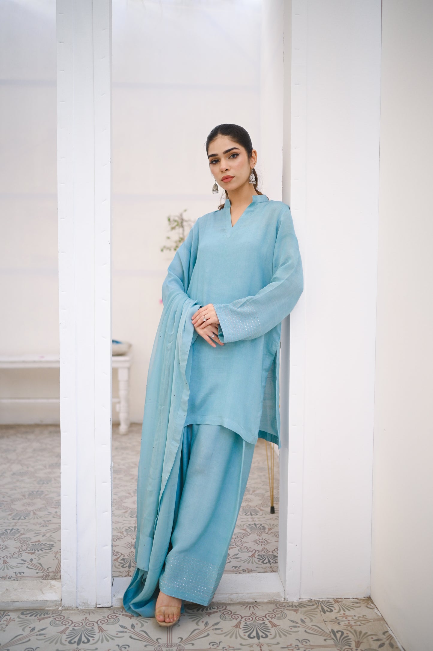 Zauk- Blue Farshi shalwar kameez