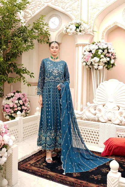 Ricamo- Embellished Chiffon Suit