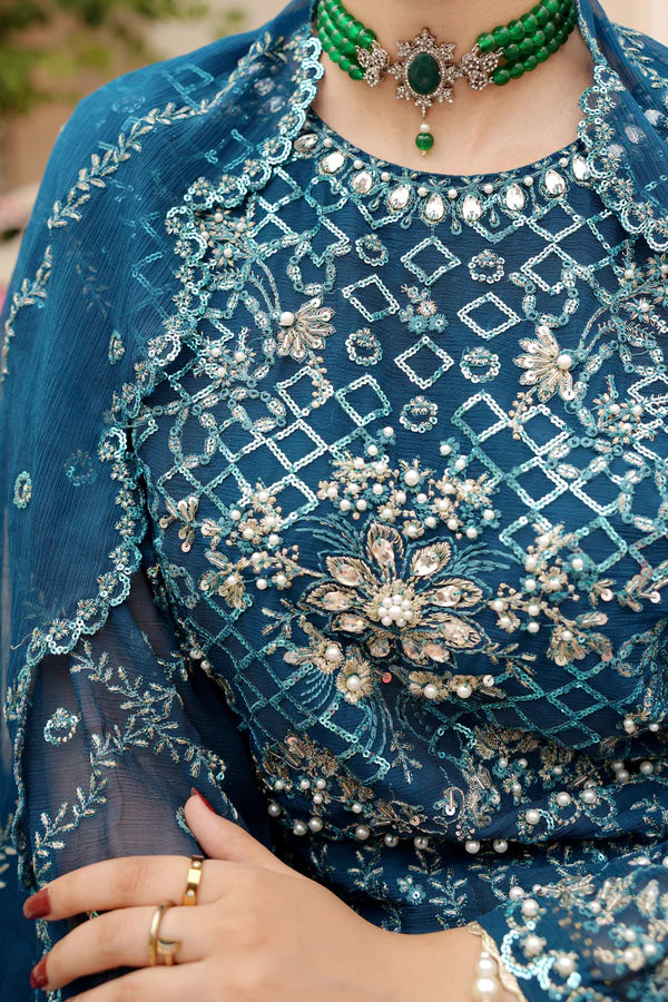 Ricamo- Embellished Chiffon Suit