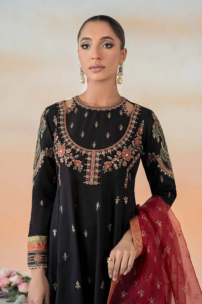 Maria. B- 3 Piece Embroidered Lawn Suit |