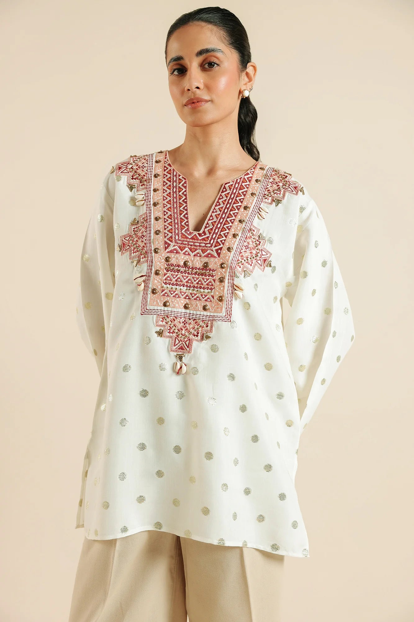 Ethnc- Embroidered Kurti