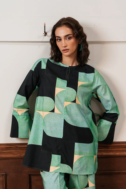 Ethnc- Two Pc Printed Suit