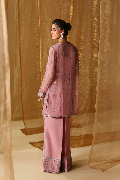 Ethnc- Pink Chiffon 3 PC