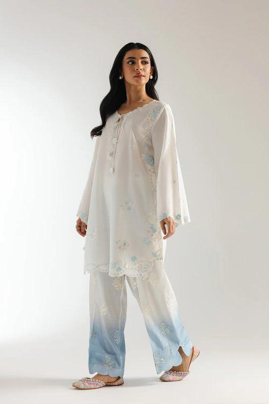 Ethnc-  Two toned embroidered 2 Pc Suit