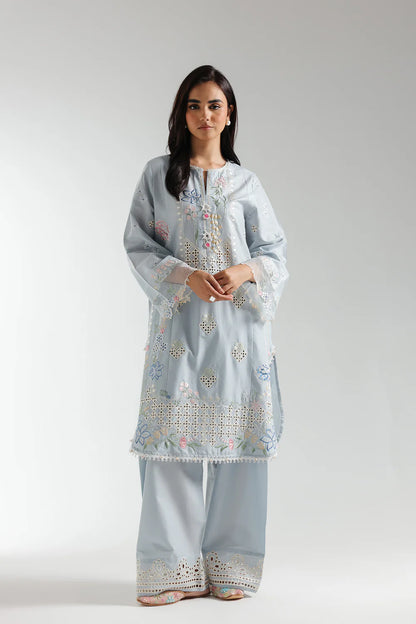 Ethnc- Grey Embroidered 2 PC