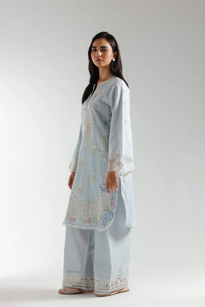 Ethnc- Grey Embroidered 2 PC