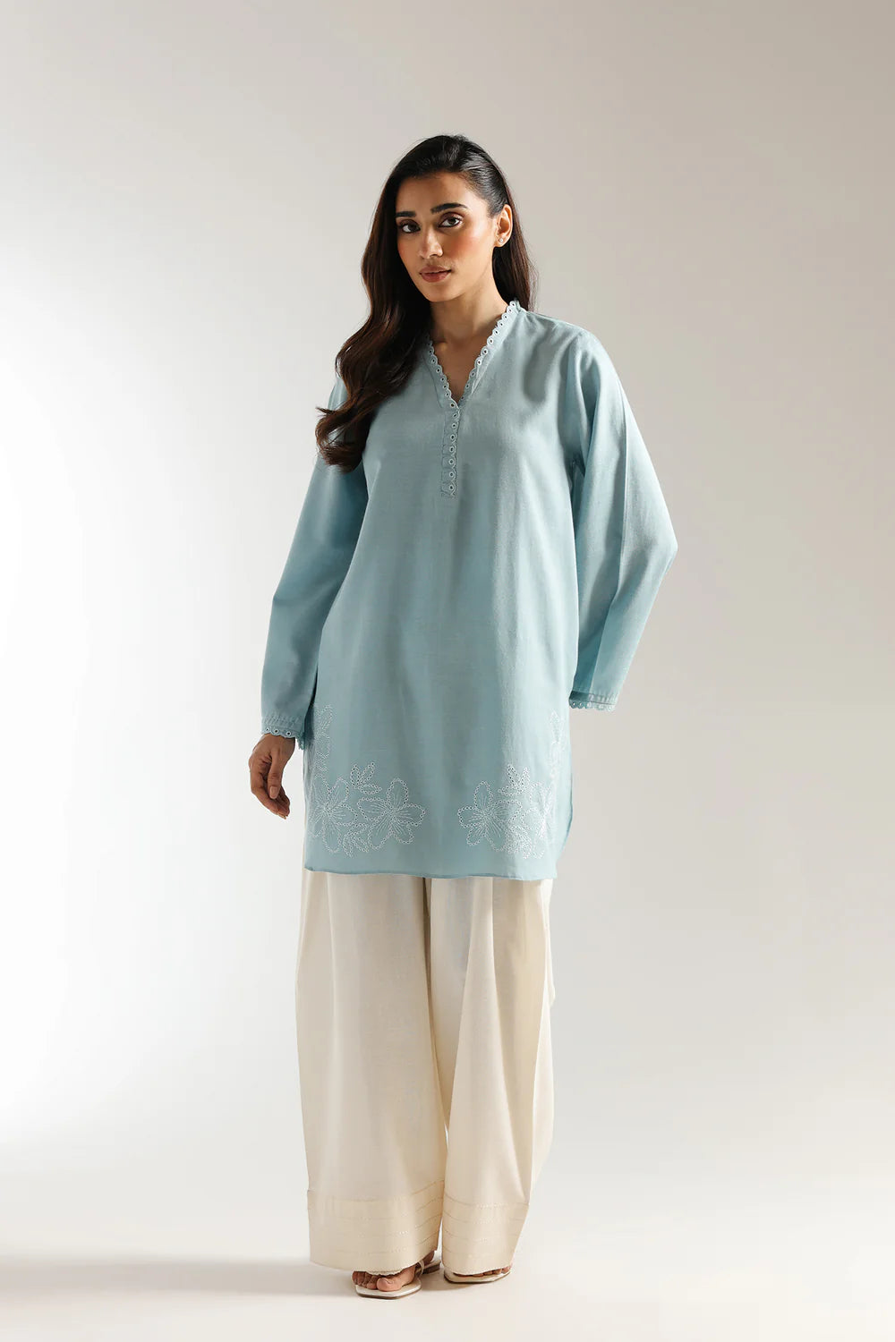 Ethnc- Ice Blue Kurta