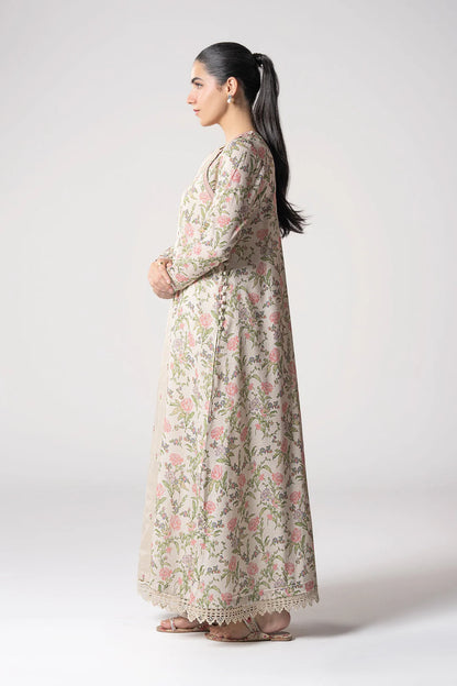 Maria. B- 2 Pc Embroidered Zari Stripes Suit