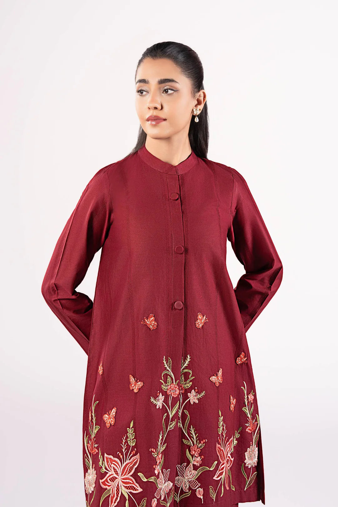 Maria.B- 3 Piece Embroidered Dobby Lawn Suit